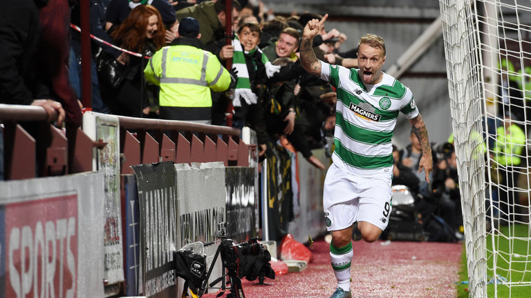 Leigh Griffiths celebrates after opening the scoring