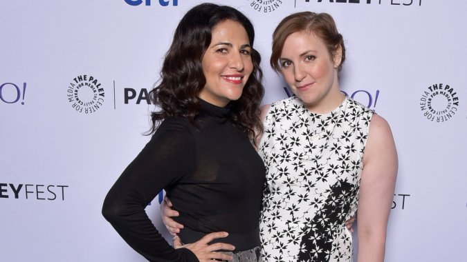 Lena Dunham and Jenni Konner at Paleyfest