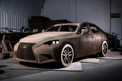 Lexus creates working full size vehicle made of CARDBOARD to show off origami