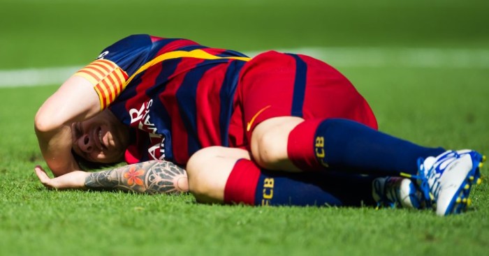 Lionel Messi Barcelona star facing up to two months out injured