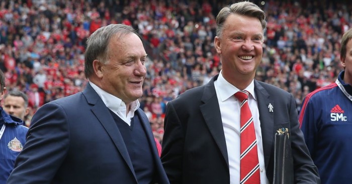 Dick Advocaat Louis van Gaal Manchester United v Sunderland TEAMtalk