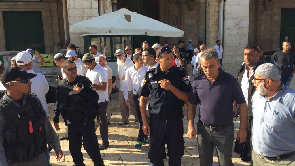 MK Jamal Zahalka on the Temple Mount in the Old City of Jerusalem on Tuesday September 29 2015