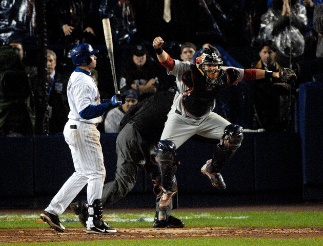 Carlos Beltran after he struck out looking to end Game 7 of the 2006 NLCS against the St. Louis Cardinals