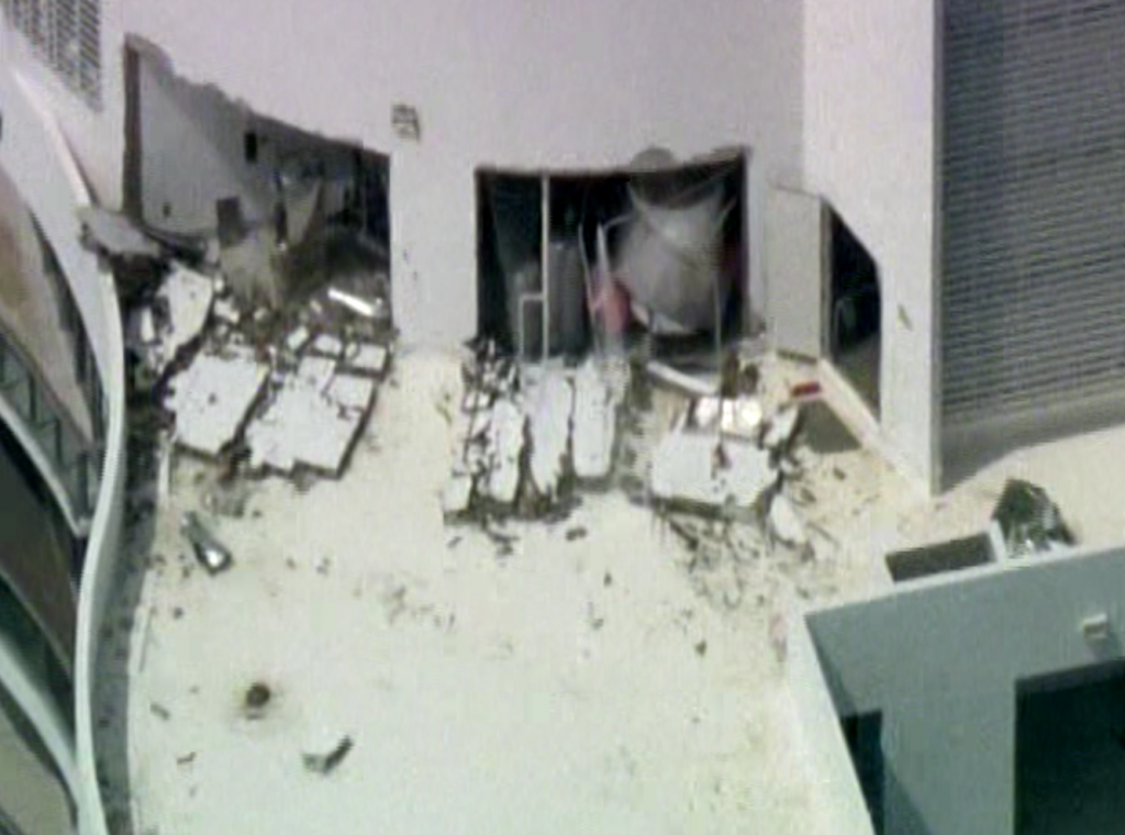 Major police and rescue crew activity could be seen at a Sunny Isles Beach building