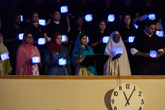 Malala Yousafzai addresses the General Assembly during the opening day of the UN Sustainable Development Summit