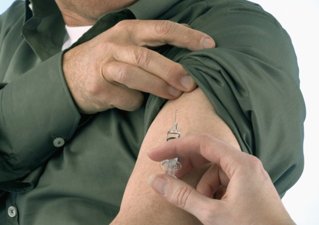 Man Receiving Flu Shot