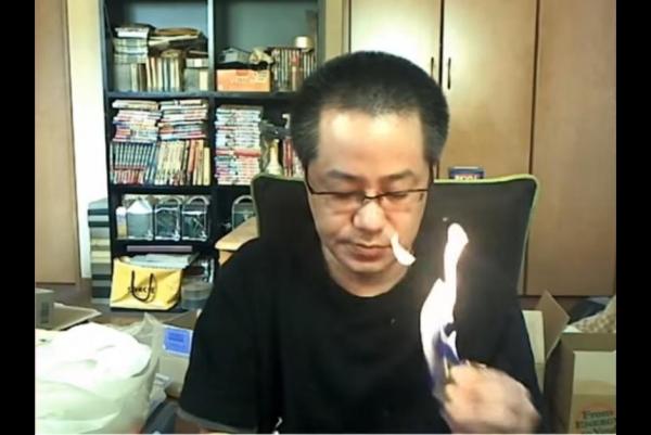 Man accidentally sets room on fire during live stream