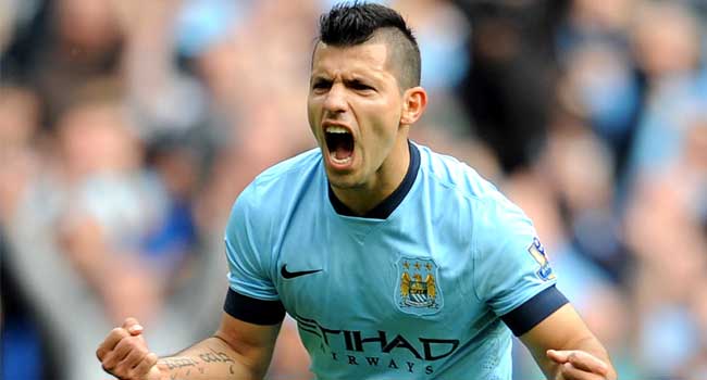 Manchester City striker Sergio Aguero’s hamstring injury suffered on international duty has ruled him out of action for a month