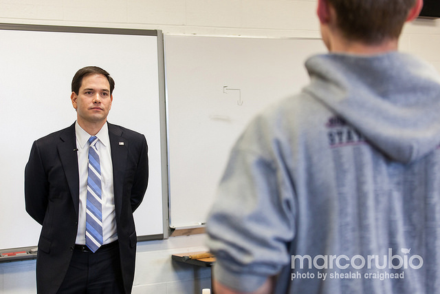 Presidential candidate Marco Rubio speaks at first rally in Utah