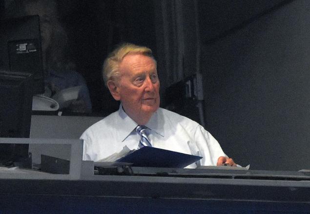 Los Angeles Dodgers Hall of Fame announcer Vin Scully will miss the postseason