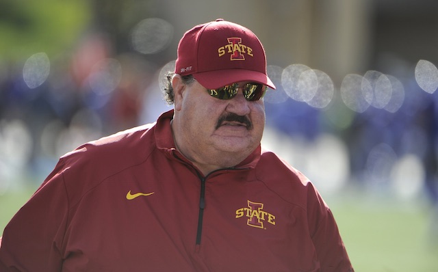 Mark Mangino is out as Iowa State OC after a disagreement with Paul Rhoads