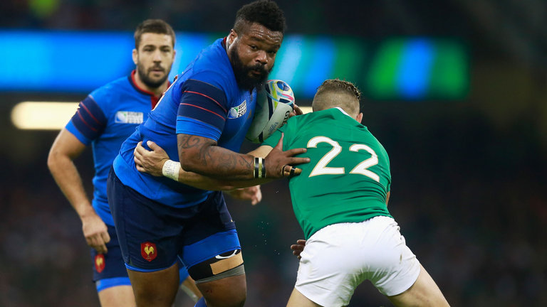 Mathieu Bastareaud drops to the bench