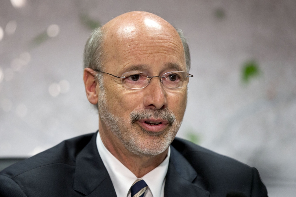 Wolf0917b-1 Gov. Tom Wolf speaks to reporters in August in Norristown Pa