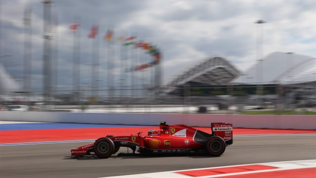 Kimi Raikkonen Ferrari SF15-T at Formula One World Championship Rd15 Russian Grand Prix Qualifying Sochi Autodrom Sochi Krasnodar Krai Russia Saturday 10 October 2015. &copy Sutton Motorsport Images