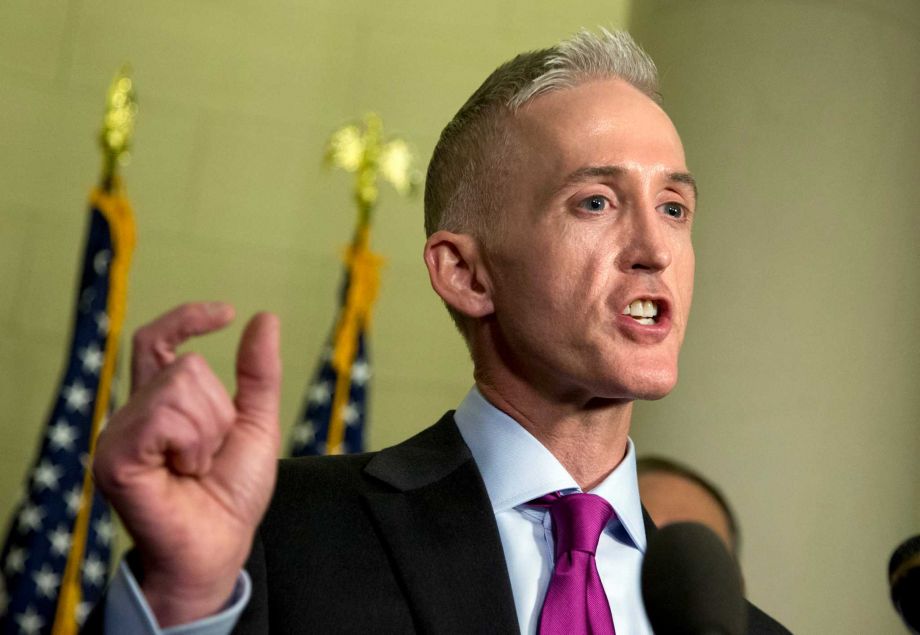 House Select Committee on Benghazi chairman Rep. Trey Gowdy R-S.C. speaks to reporters at the conclusion of his committee's hearing with former Secretary of State Hillary Rodham Clinton on Capitol Hill in Washington Thursday Oct. 22 2015