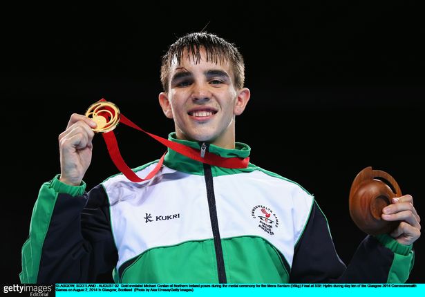 Michael Conlan with his Commonwealth gold last year