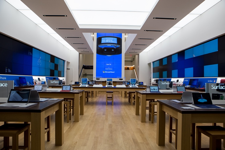 Microsoft's new flagship in New York City has put a heavy focus on digital signage