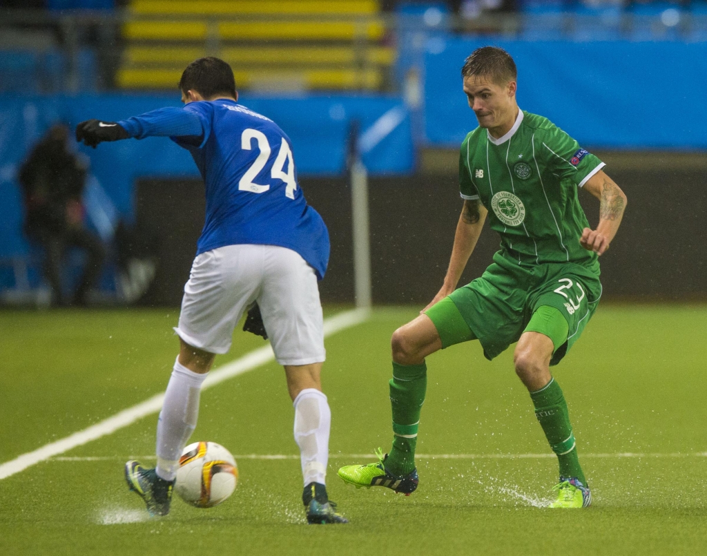 Mikael Lustig in action for Celtic against Molde on Thursday night