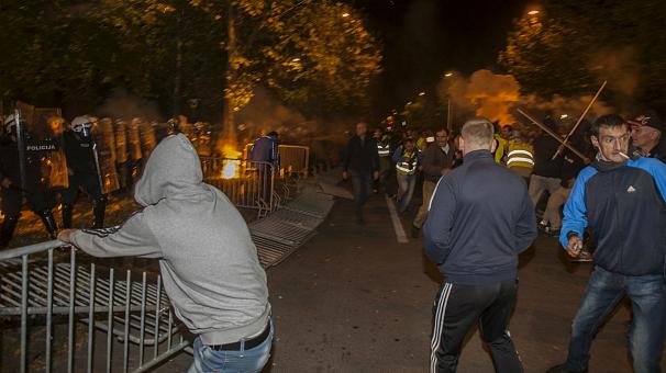 Montenegro Clashes as demonstrators demand resignation of veteran PM Djukanovic