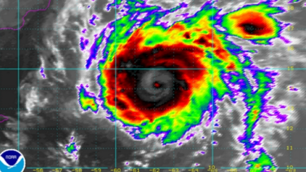 Cyclone Chapala as it headed across the Arabian Sea