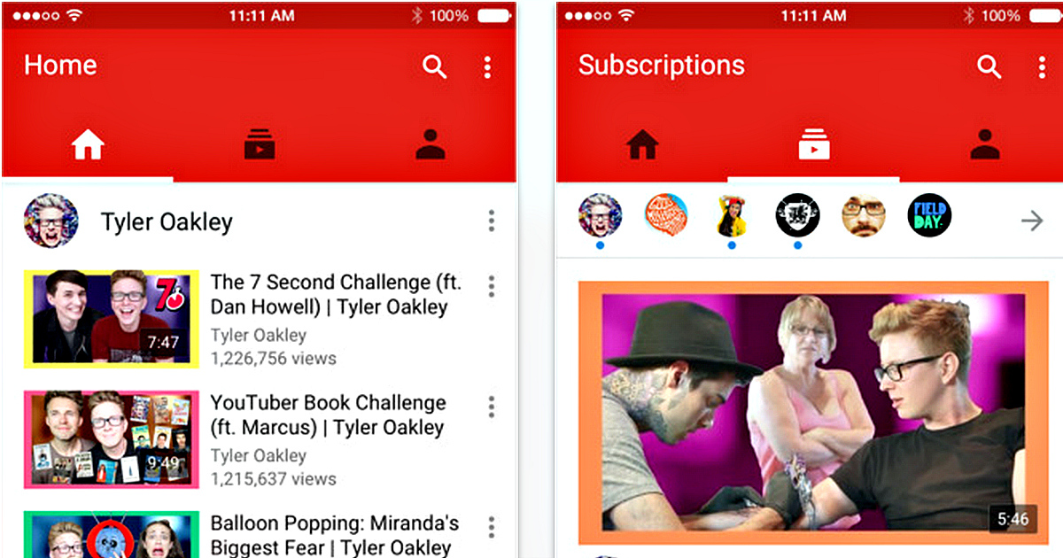 YouTube for iOS updated with Material Design and in-app editing tools