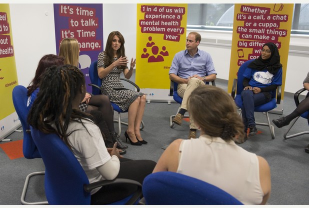 William and Kate find out how young people tackle mental health issues