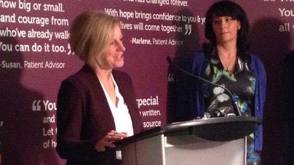 Notley announcing details on the long-awaited Calgary cancer centre Reporter Kaitlin Lee