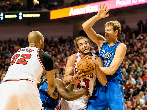 Joakim Noah #13 of the Chicago Bulls