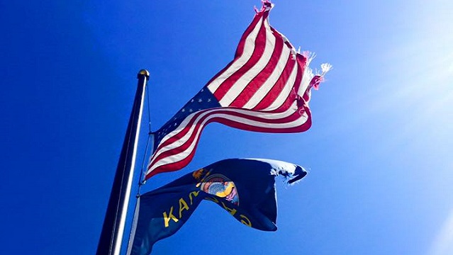 Between Sunday and Tuesday Gov. Brownback is ordering all flags to be lowered to half-staff