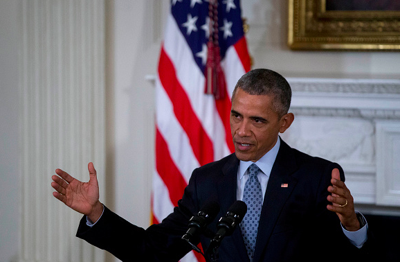 President Barack Obama speaks during a news conference in the State Dining Room of the White House in Washington D.C. U.S. on Friday Oct. 2 2015. Obama announced that Education Secretary Arne Duncan is stepping down in December and will be replaced