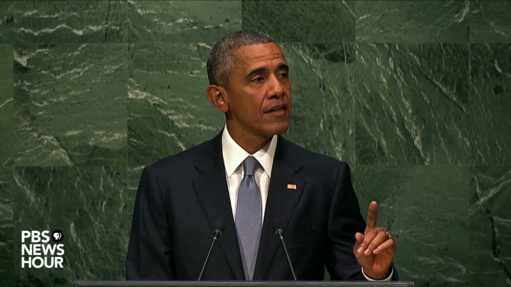 Obama seen above addressing the UNGA has stated he will no longer sign temporary spending bills