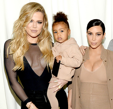 Khloe Kardashian North West Kim Kardashian West during New York Fashion Week at Skylight Modern on September 16