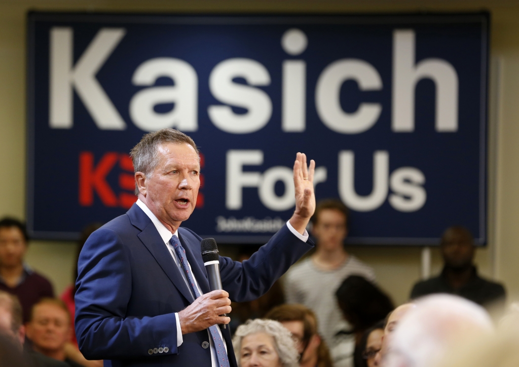 Ohio Gov. John Kasich speaks during a town hall meeting at the University of Richmond in Richmond Va. on Oct. 5 2015