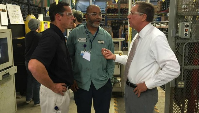 Ohio Governor John Kasich visited Lacks Enterprises Monday Oct. 12 as part of a presidential campaign tour