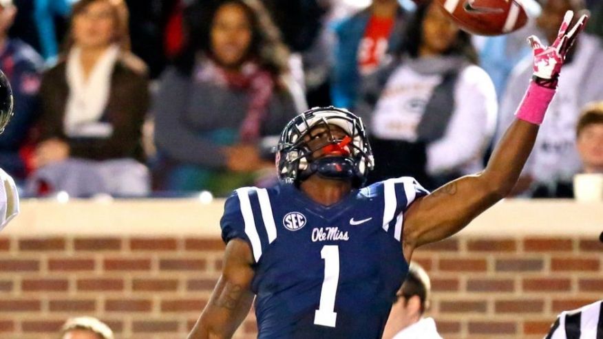 Oct 26 2013 Oxford MS USA Mississippi Rebels wide receiver Laquon Treadwell catches the ball against the Idaho Vandalsat Vaught Hemingway Stadium. Mandatory Credit Spruce Derden-USA TODAY Sports