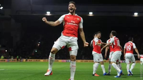 Olivier Giroud Scores within minutes of coming on for the Gunners