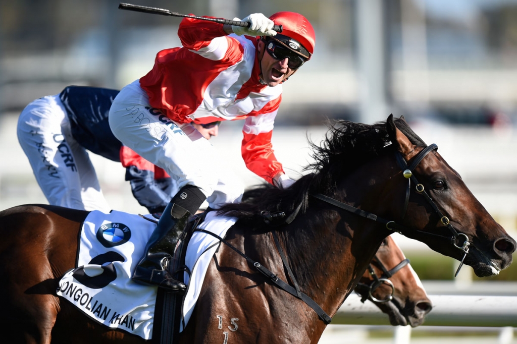 Opie Bosson riding Mongolian Khan