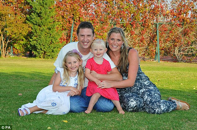 A family torn apart PC David Phillips with his wife Jennifer and daughters Abigail left and Sophie. He was killed when a stolen car deliberately drove into him