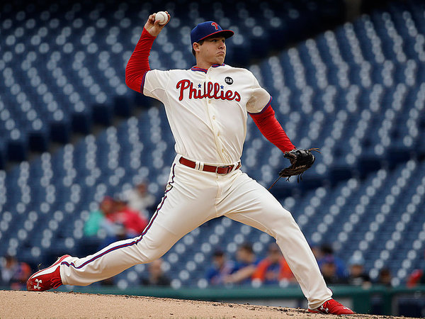 Phillies starting pitcher Jerad Eickhoff