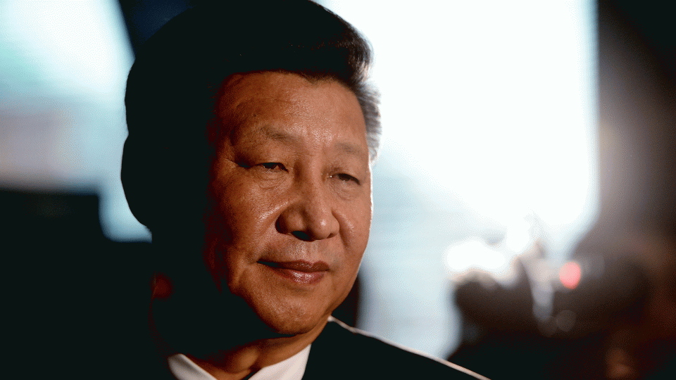 Jinping president of the Peoples Republic of China shown