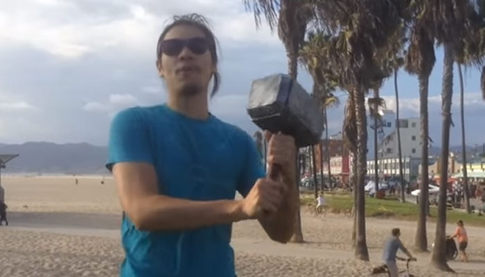 Electrical engineer recreates Thor's legendary hammer which only he can lift