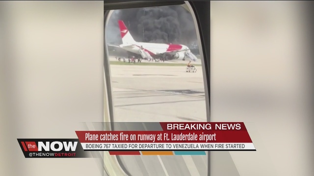 Plane catches fire on runway in Fort Lauderdale Florida                      WXYZ