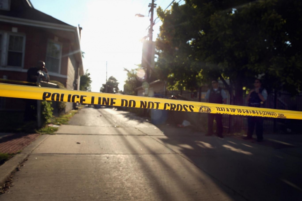 Police tape seen in Chicago. Scott Olson  Getty