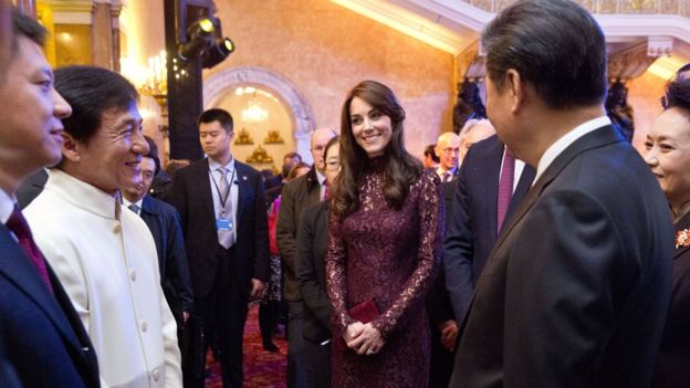 President Xi and the Duchess of Cambridge meet Jackie Chan