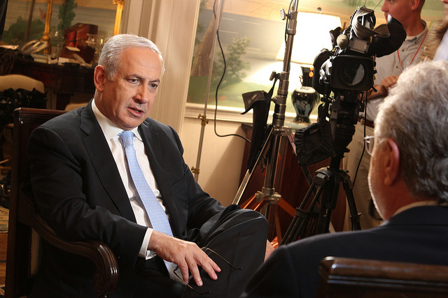 Prime Minister Benjamin Netanyahu at the Prime Minister's Office in Jerusalem