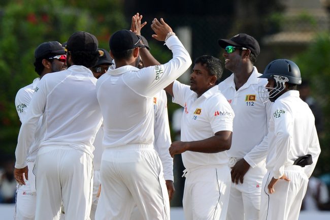 Rangana Herath removed both openers cheaply to leave West Indies struggling at 66 for 2 at stumps in reply to Sri Lanka's 484