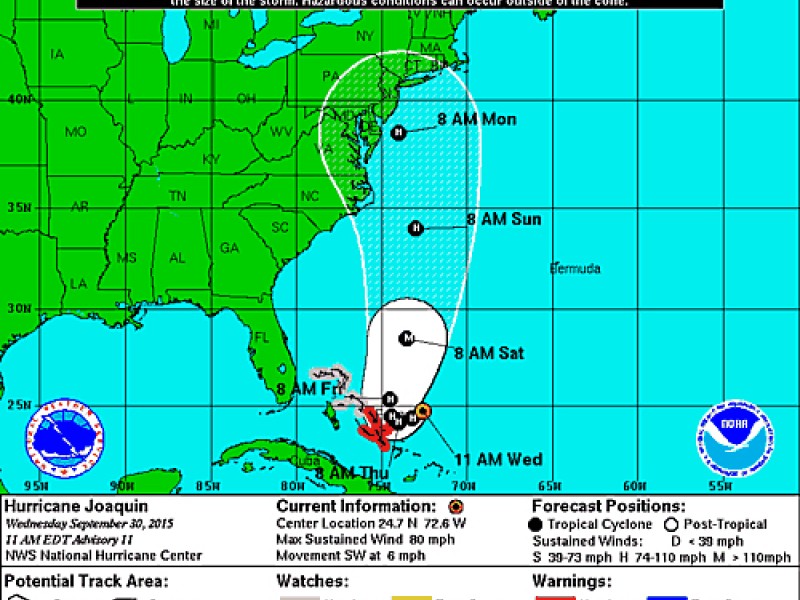 Redskins Preparing for Potential Impact of Hurricane Joaquin Report Says