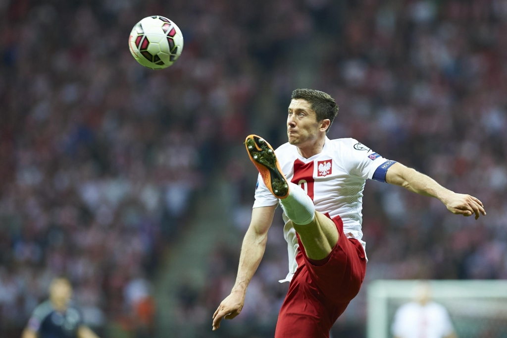 WARSAW POLAND- OCTOBER 14 during the UEFA EURO 2016 qualifying match between Poland and Scotland