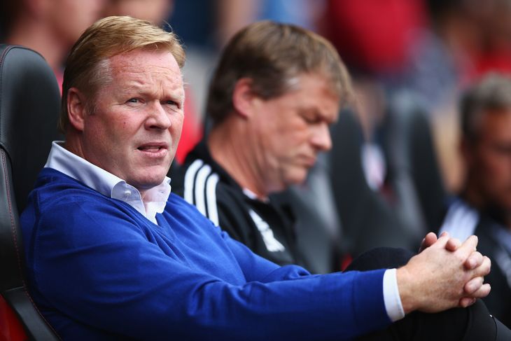 Ronald Koeman front watches his Saints team from the bench with his brother Erwin.- Paul Gilham  Getty Images