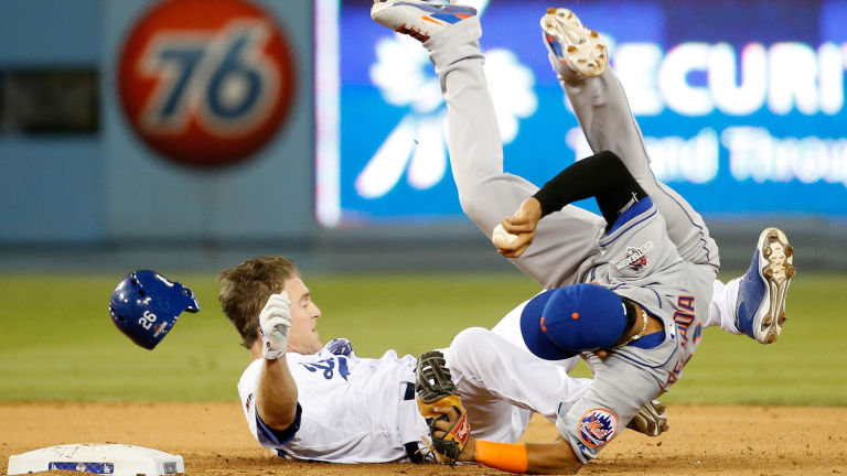 Ruben Tejada was left with a broken leg after a hard slide by Chase Utley